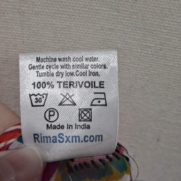 Roma Beachwear Size Small/Medium Sheer Coverup Pink Peacock Feathers EUC - Picture 9 of 11